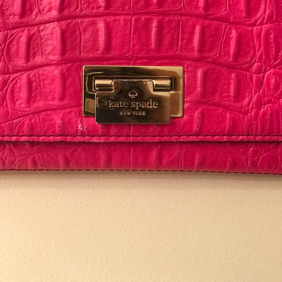 Kate Spade hot pink long strap clutch! - Picture 3 of 5